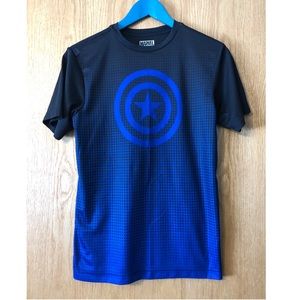 ‼️LAST CHANCE SALE‼️ MARVEL Boy's Dri Fit Captain America Logo Crew Neck Tee